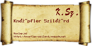 Knöpfler Szilárd névjegykártya